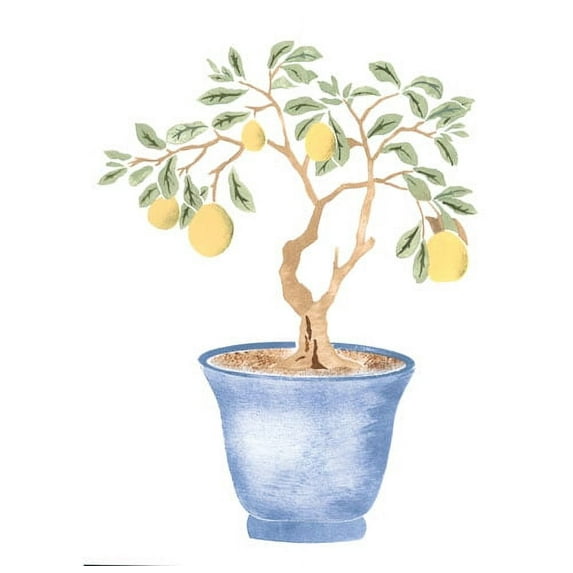 Winterthur Chinese Parlor Lemon Tree Wall Stencil SKU #W011 by Designer Stencils