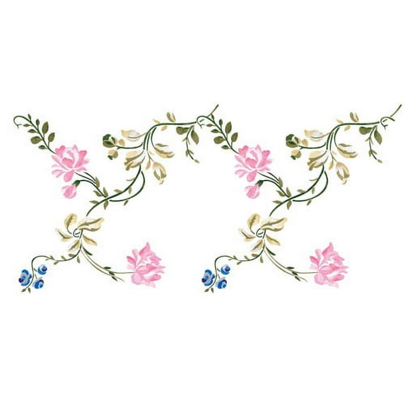 Winterthur Gamon Room Floral Vine Wall Stencil SKU #W003 by Designer Stencils