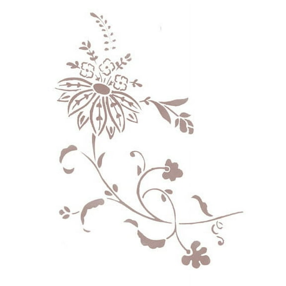 Winterthur Single Lace Daisy Wall Stencil SKU #W022 by Designer Stencils