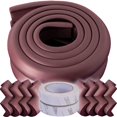 thumbnail image 1 of Winthome Baby Proofing Corner Guards Set Table Furniture Edge Corner Protectors, 2pcs 2m Edges+8pcs Corners+2pcs 3m Tapes, Non-Toxic Soft with Thick Foam(Brown), 1 of 7