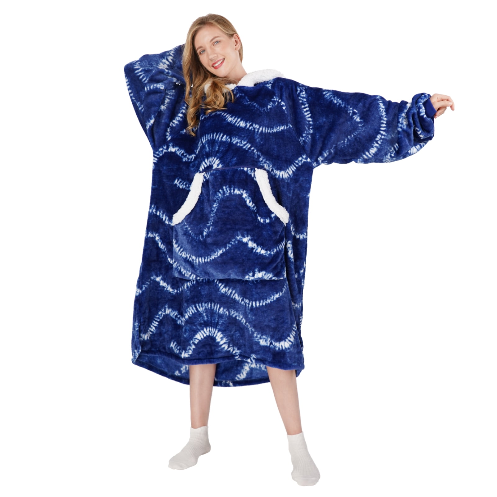 Winthome Light and Soft Blanket Hoodie for Women Men Adults Teens