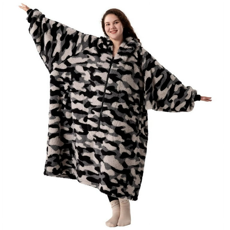Winthome Plus Sized Blanket Hoodie, Oversized 3XL-6XL, Sherpa