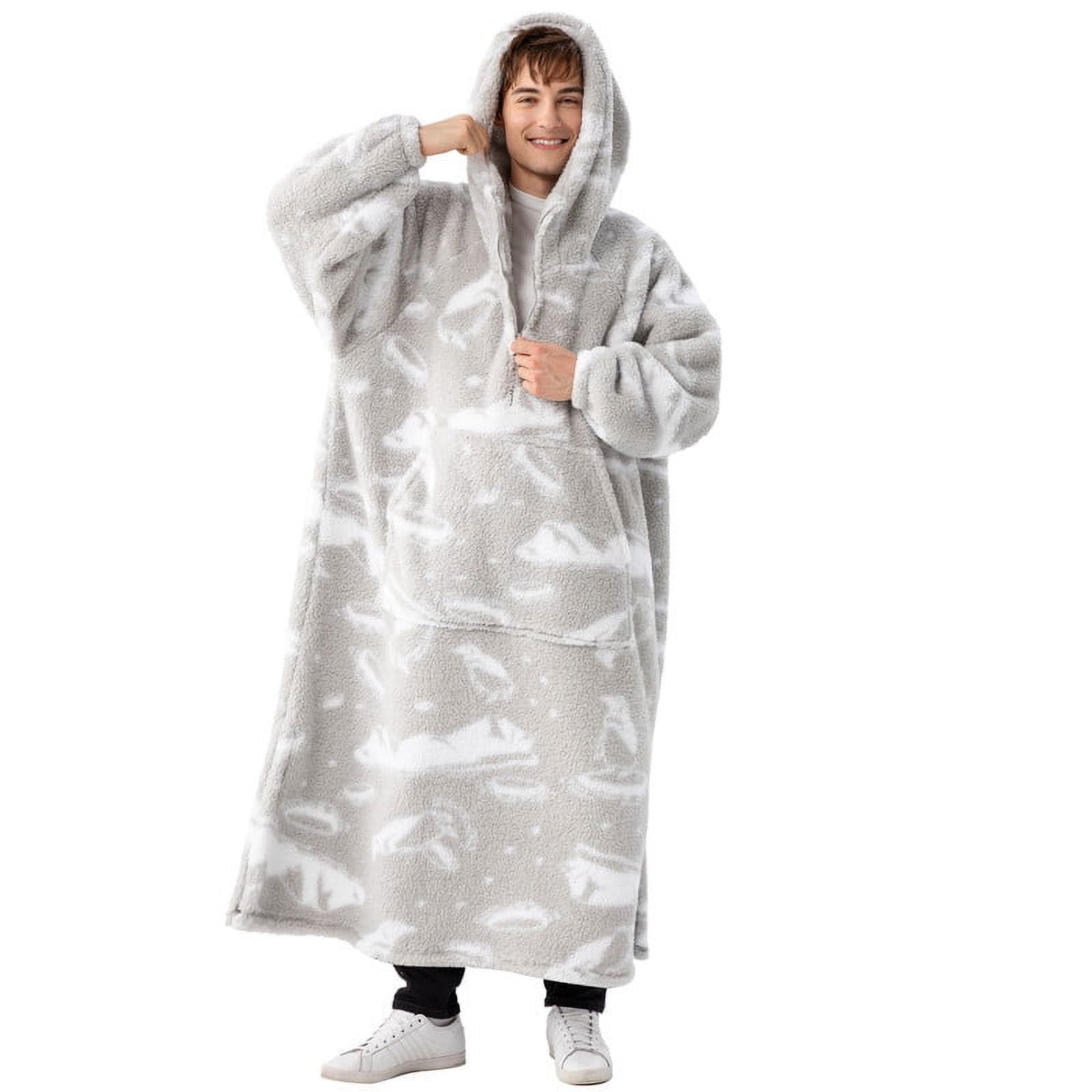 Winthome Sherpa Hoodie Decke - Übergroße Kapuzen-Decke Für Erwachsene