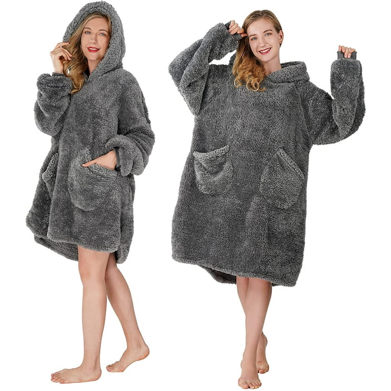 Nestl Oversized Unisex Wearable Blanket - Reversible Hoodie Blanket- Giant  Sweater Blanket Hoodie