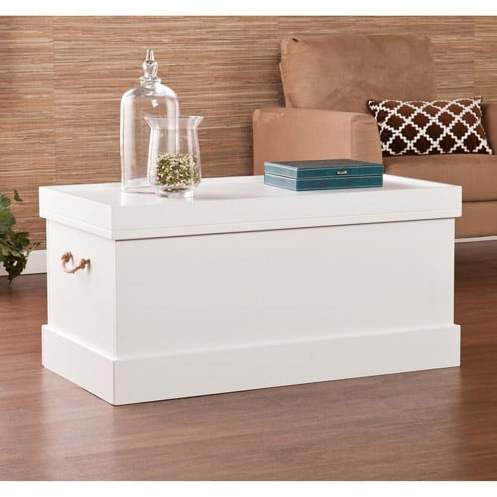 Winthrop Coffee Trunk Storage Table, Whi