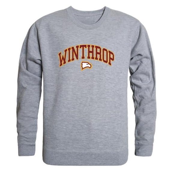 Winthrop University Campus Crewneck T-Shirt, Heather Grey - Medium
