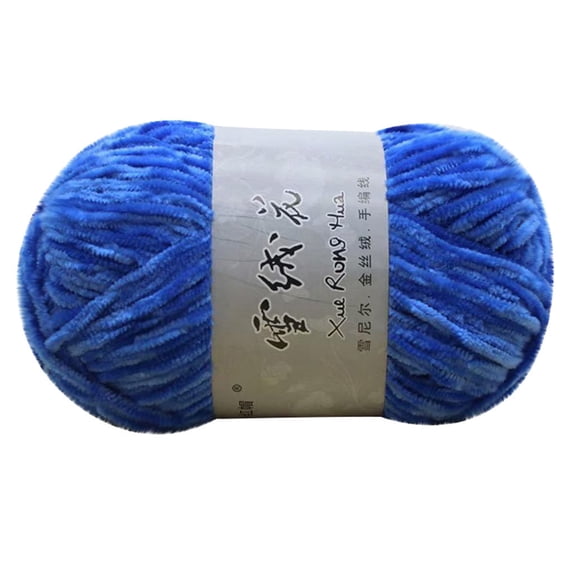 Winty Acrylic Yarn,Crochet & Knitting Yarn for Beginners with Easy-To-See Stitches,Gold Velvet Chenille Medium Thick Wool Thread Diy Crochet Sweater Scarf Line