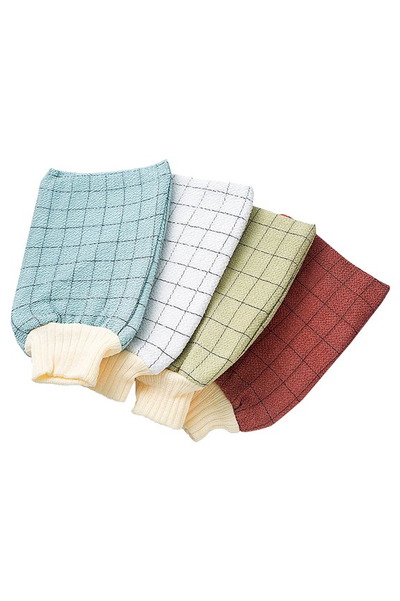 Body Scrubber,Body Brushes,Grid Scrubbing Bath Towel Powerful Mud and Ash Scrubbing Tool Male and Female Shower Gloves Double Frosted Bath Towel Back Scrubbing Towel(Random Colors)