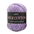 thumbnail image 1 of Winty Crochet Yarn,Medium Weight Yarn,Colorful Hand Knitting 50G Knitting Crochet Milk Soft Baby Cotton Wool Yarn F,Cotton Yarn, 1 of 1