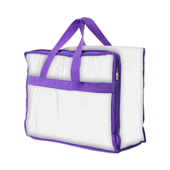Winty Home Textile Storage,Extra Large Storage Bags Folding Moving Comforter Blanket Storage Bags Closet Organizers for Clothes with Strong Handles&Zippers Clear Window for Bedding Pillow