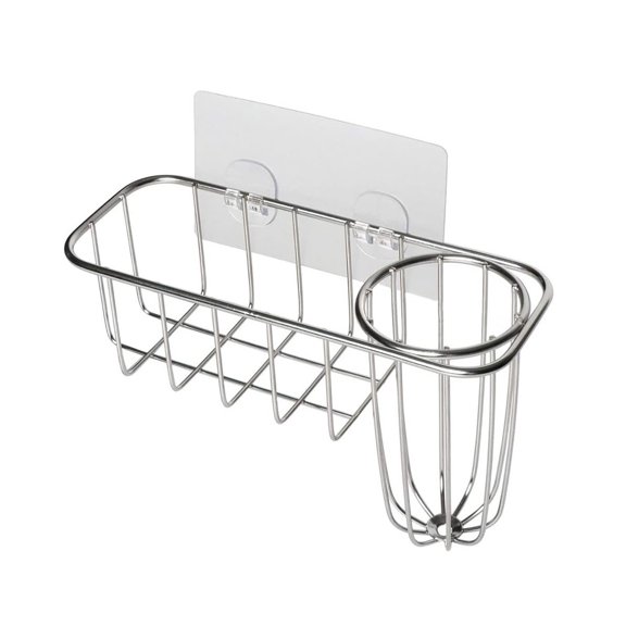 Winty Home Textile Storage,Stainless Brush Holder 2-In-1 Caddy Adhesive Sponge Holder Housekeeping & Organizers,Storage Case