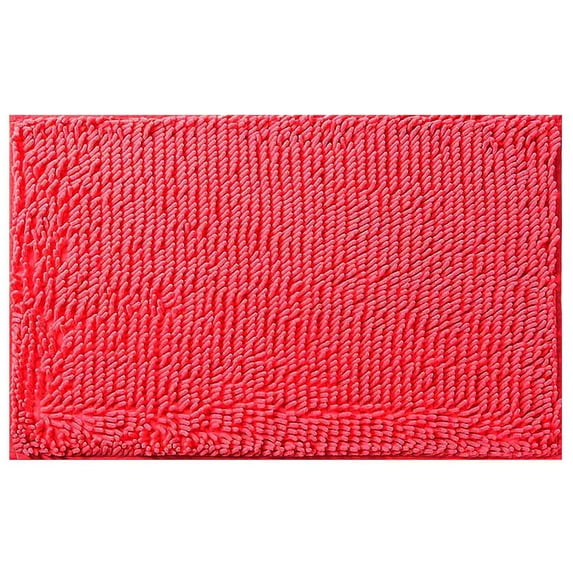 Winty Small Area Rugs,Outdoor Mat Non Slip Doormat,Orange Red Bathroom Carpet Absorbent Bathroom Mat Soft and Comfortable Furry Durable Thickened Bathroom Carpet Machine Washable Reusable