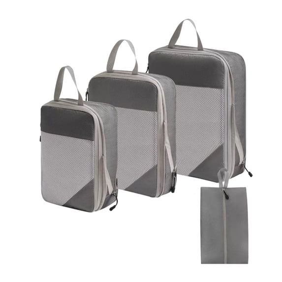 Winty Storage Bin,Storage Containers,Compression Packing Cubes 3/4 Set Compressible Packing Cubes with Laundry Bag Travel Packing Cubes for Carry On Luggage,Storage Basket