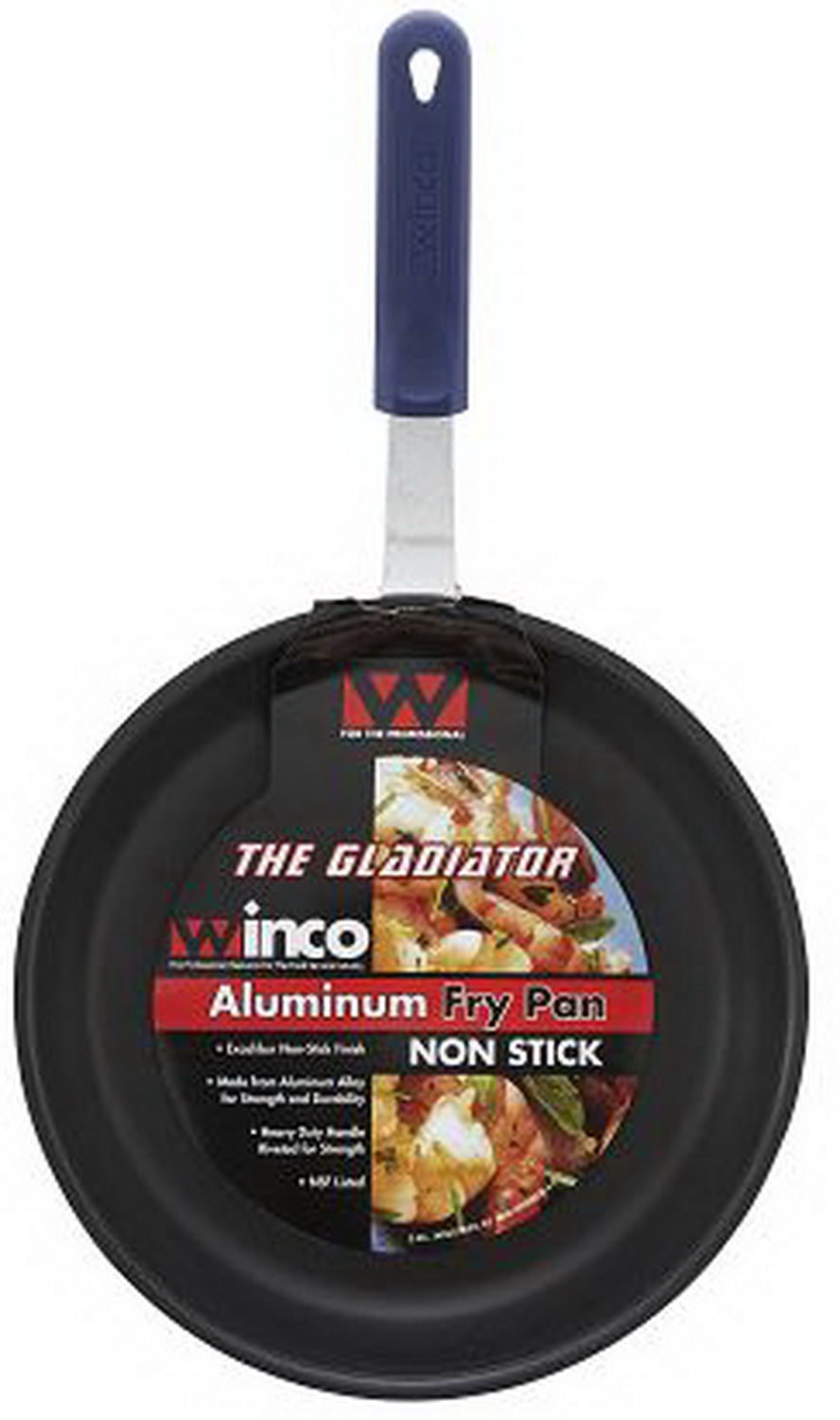 Winware 8 Inch Aluminum Non-Stick Fry Pan with Silicone Sleeve