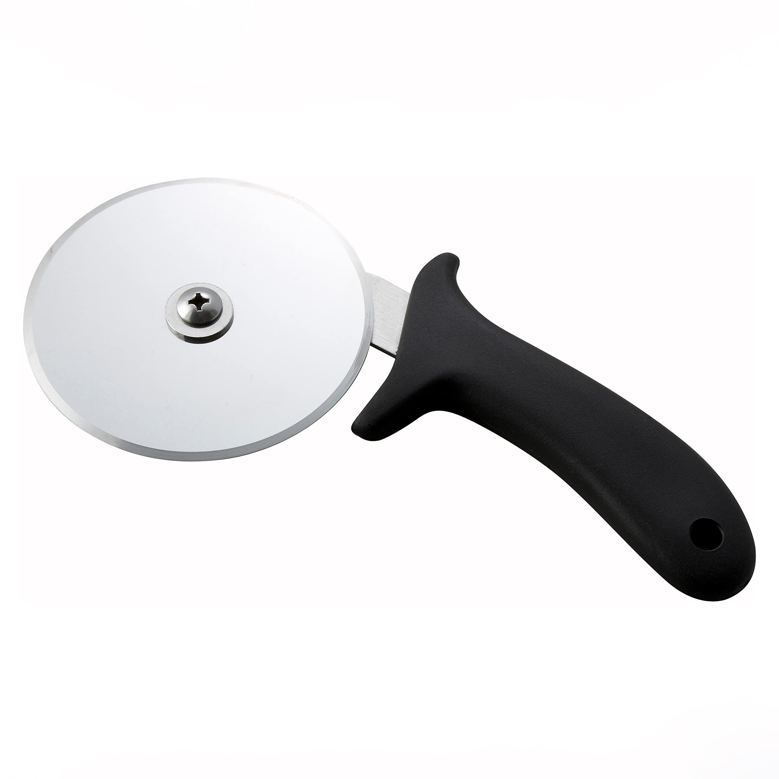Stainless Steel 4-Inch Blade Pizza Cutter with Black Handle