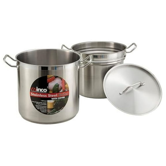 Winware Stainless 8 Quart Double Boiler with Cover