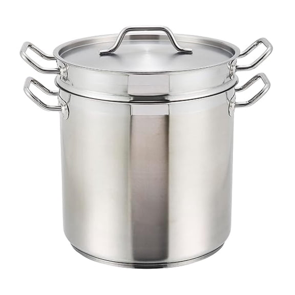 Winware Stainless 8 Quart Double Boiler with Cover