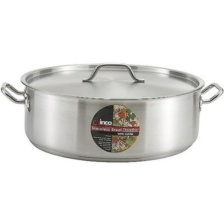 Winware Stainless Steel 15 Quart Brasier with Cover