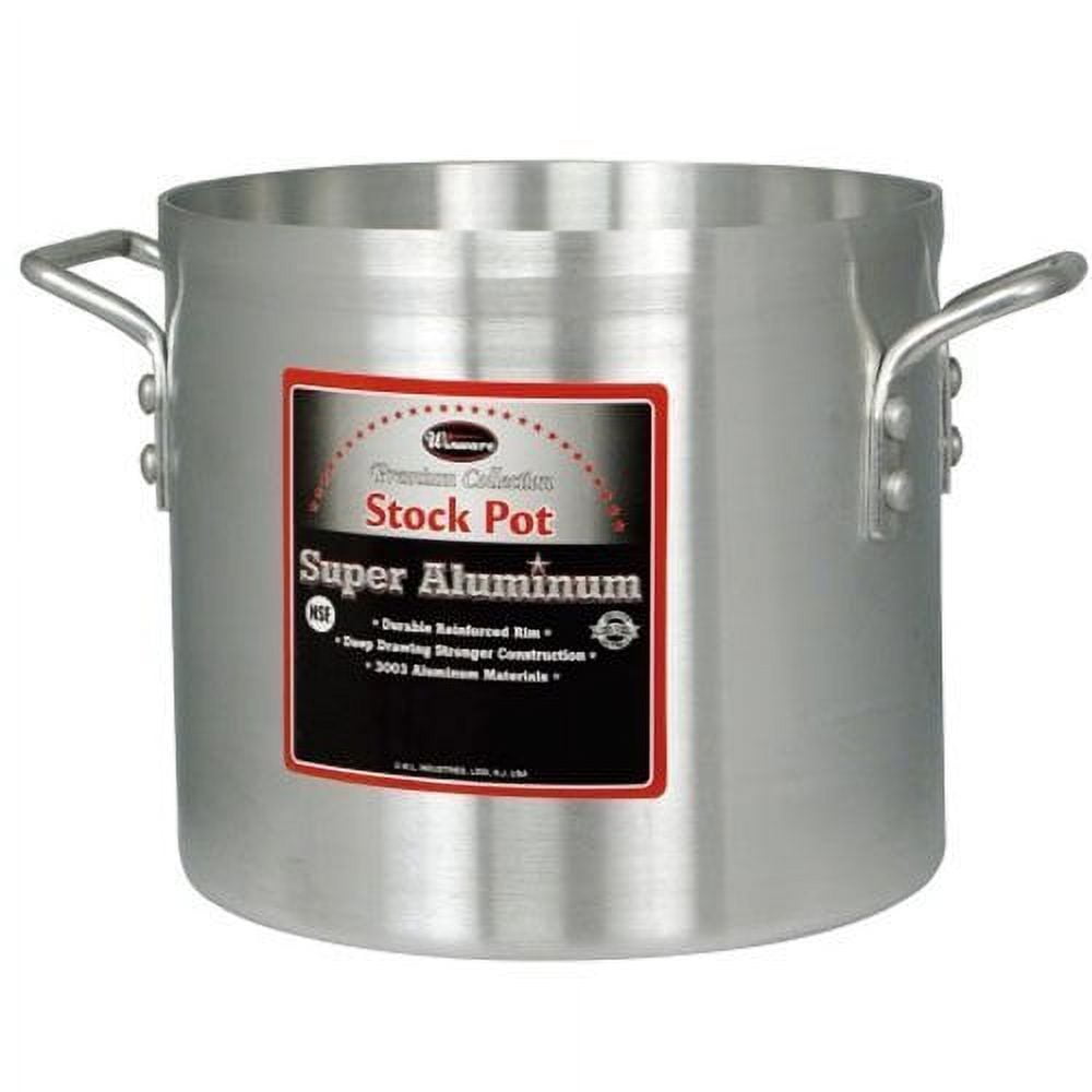 Choice 32 Qt. Standard Weight Aluminum Stock Pot with Steamer
