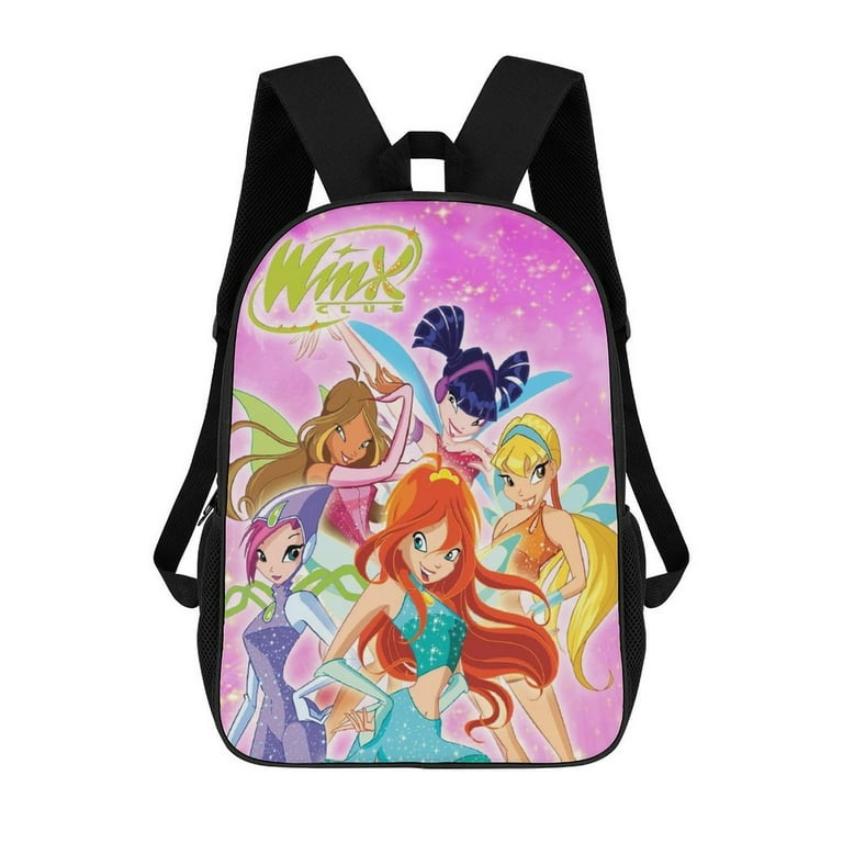 Winx Club Backpack Large Capacity 17 Inch Laptop Bag