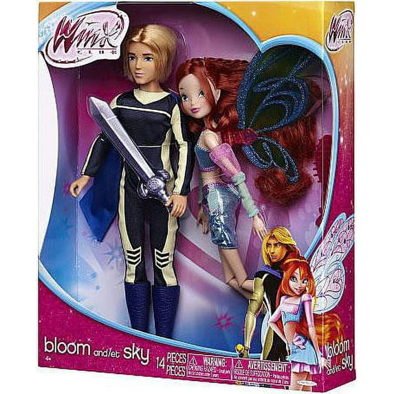 Jakks Pacific Winx Club Bloom & Sky 2 Pack Dolls, 11.5" Bloom, 11.75" Sky