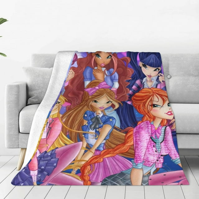 Winx Club Cute Anime Blanket, Gifts For Girls And Boys, Super Soft