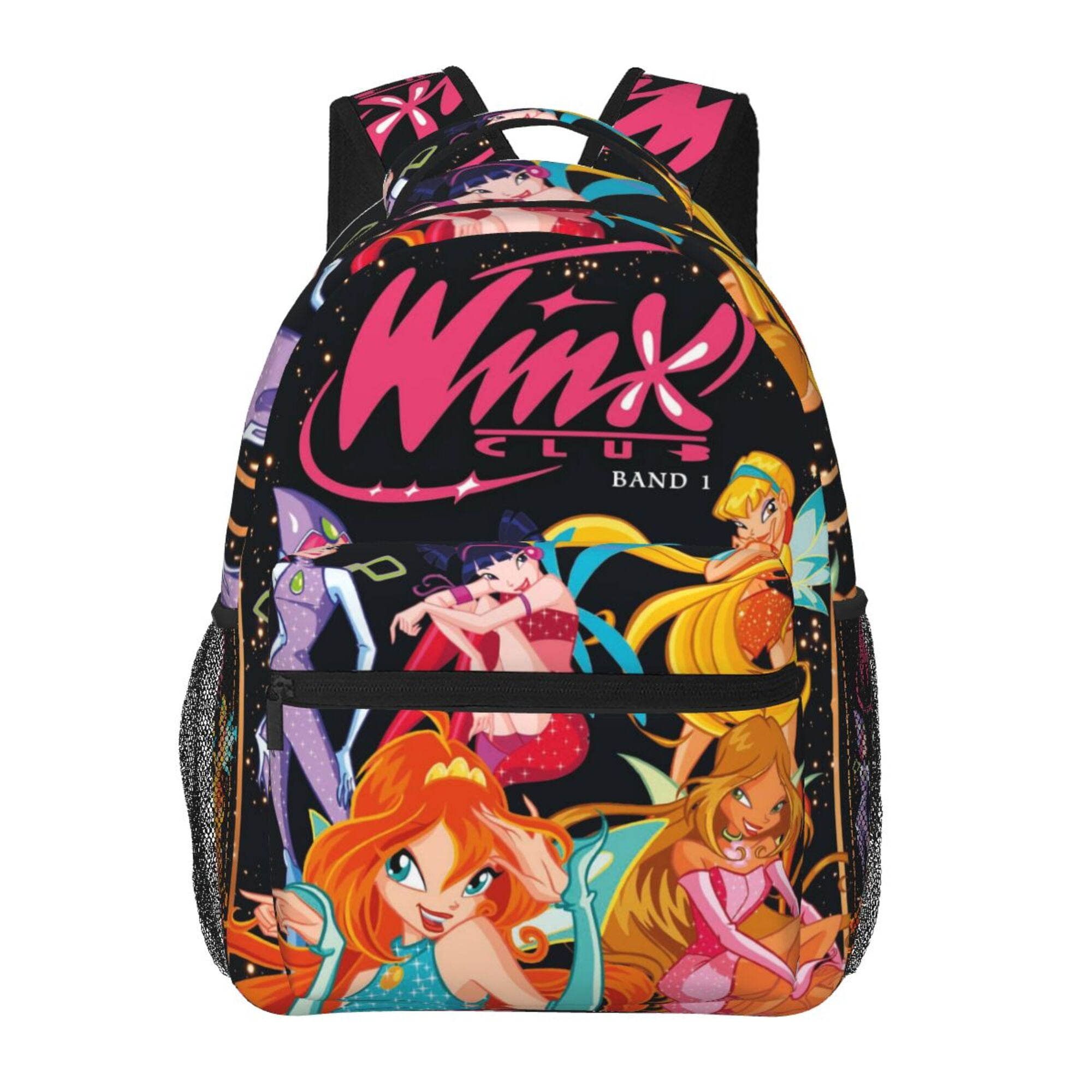 Winx Club Cartoon Backpack Cute Large Capacity Casual School Unisex Laptop Bags Travel Sports Daypack Bookbags