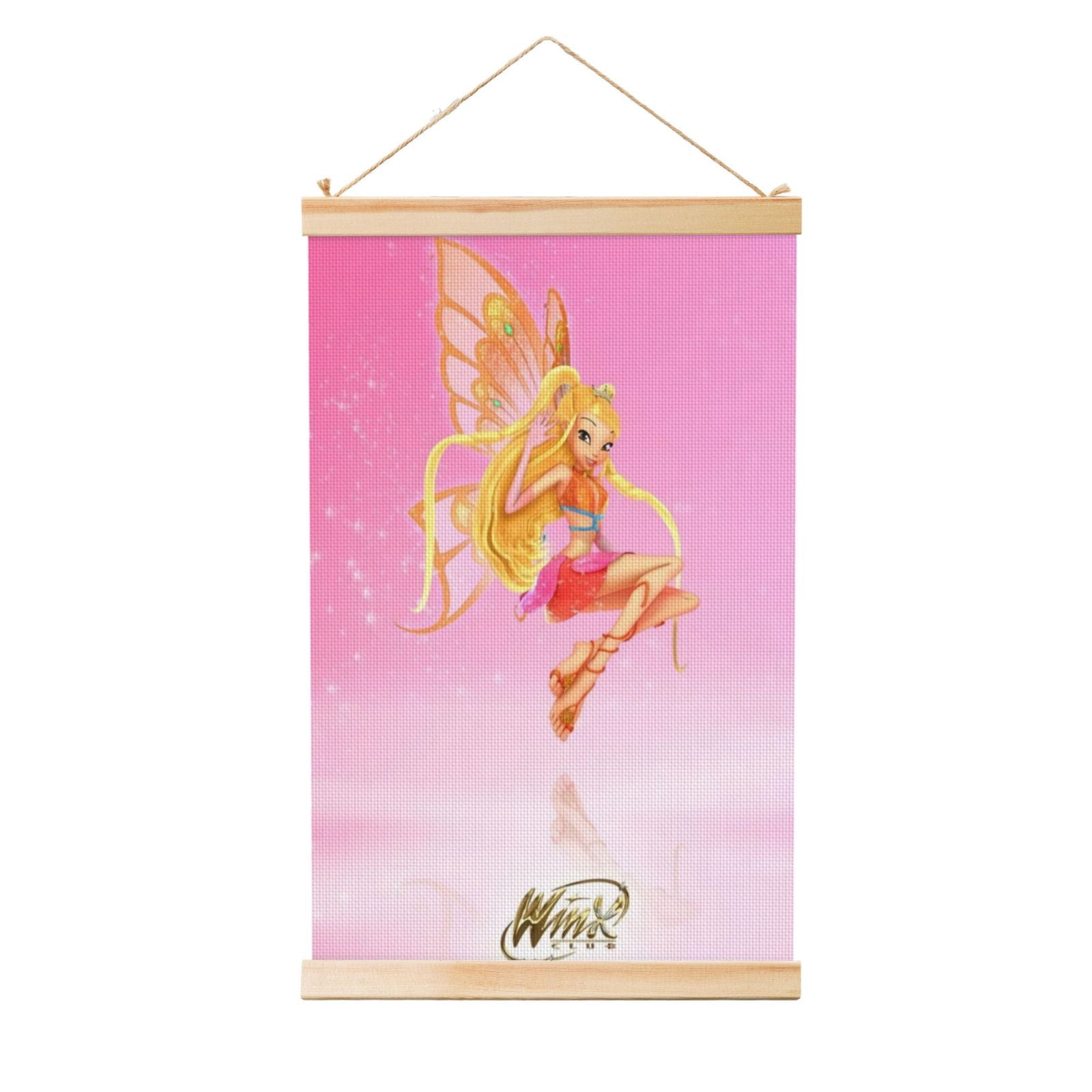 winx-club-poster-canvas-wooden-shaft-hanging-poster-home-decor