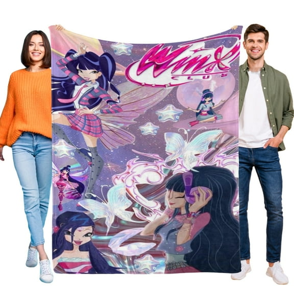 Winx Club Throw Blanket Gifts for Fans Lover Girls Boys Women Present Hoodie Him Bed 60"x80"
