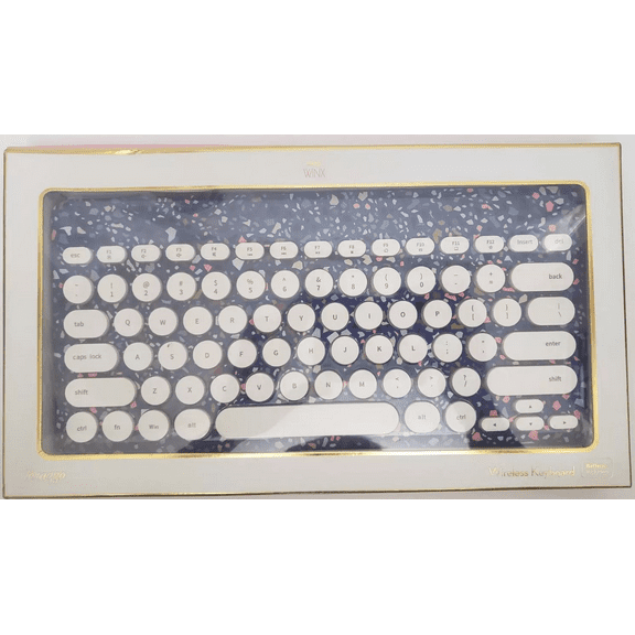 Winx Terazzo Navy Blue Wireless Keyboard WXK300N Easy to Set Up