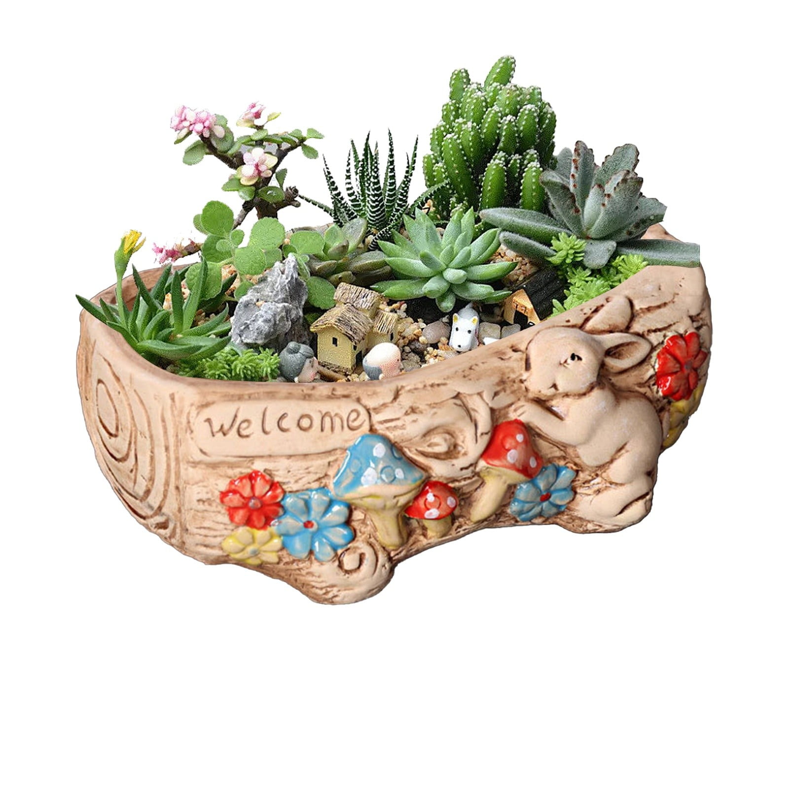 WinysinMeaty Flower Pot Ceramic Big Flower Pot Simple Large Caliber