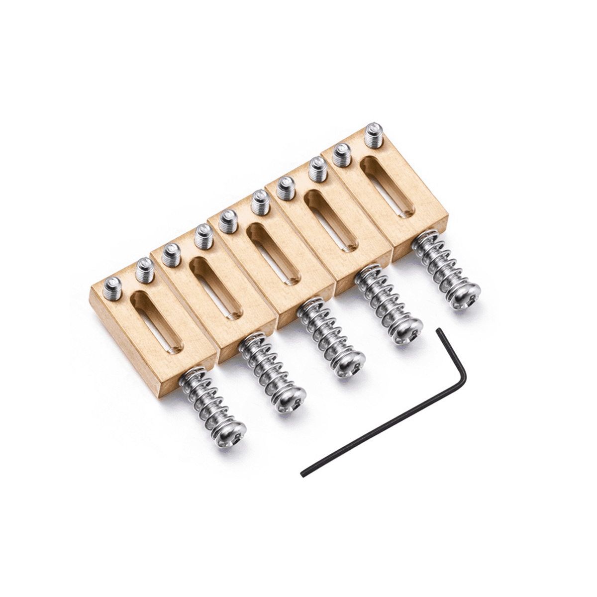 Winyuyby 1 Set Electric Guitar Tremolo Bridge Brass Saddles 10.5MM 6Pieces for ST Style Guitar