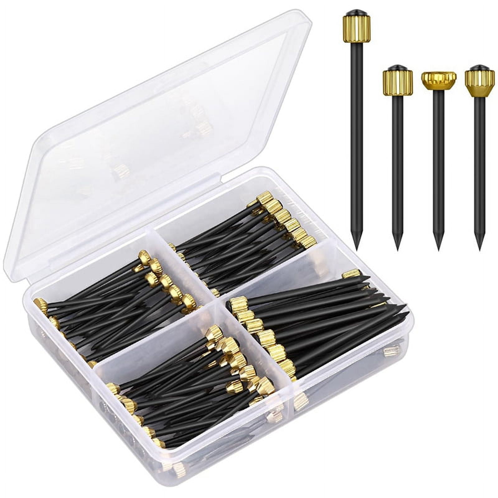 Winyuyby 120Pcs Picture Hanging Nails 4 Sizes Wall Nails for Picture