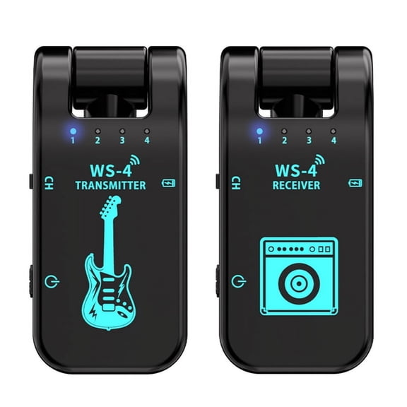 2.4G WS-4 Wireless Guitar System Guitar Transmitter Receiver