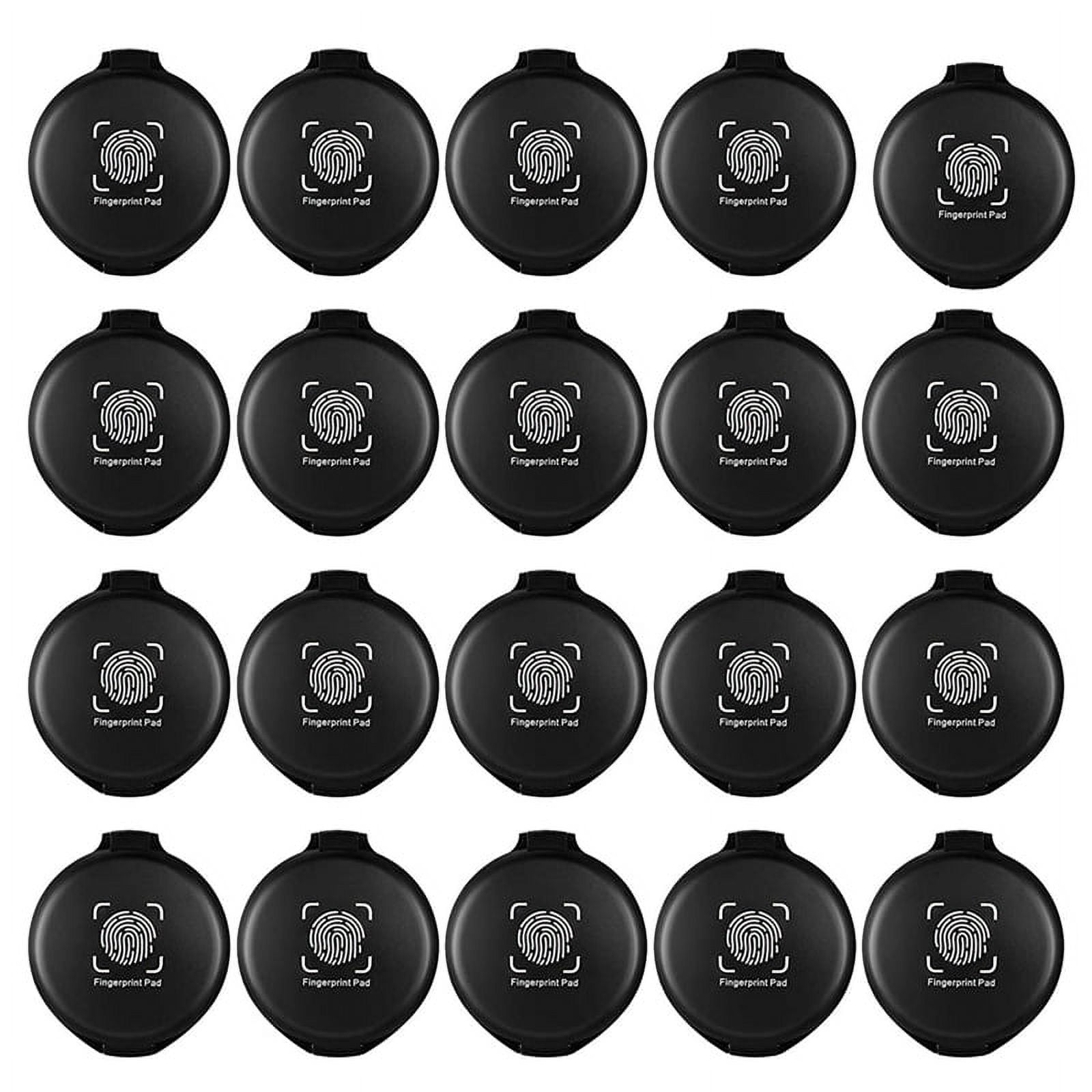 Winyuyby 20 Pcs Fingerprint Fingerprint Ink Pad Mini Black Stamp Ink