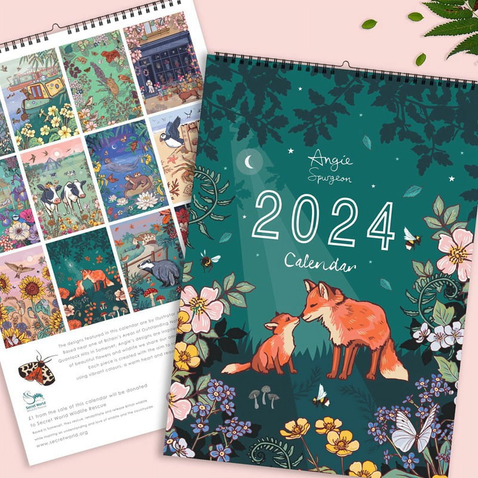 Winyuyby 2024 Wall Calendar of Nature and Wildlife Art Artwork Calendar