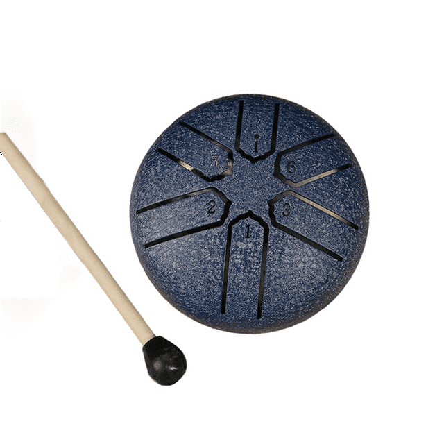 Winyuyby 3 Inch 6Tone Steel Tongue Drum Mini Hand Pan Drums with