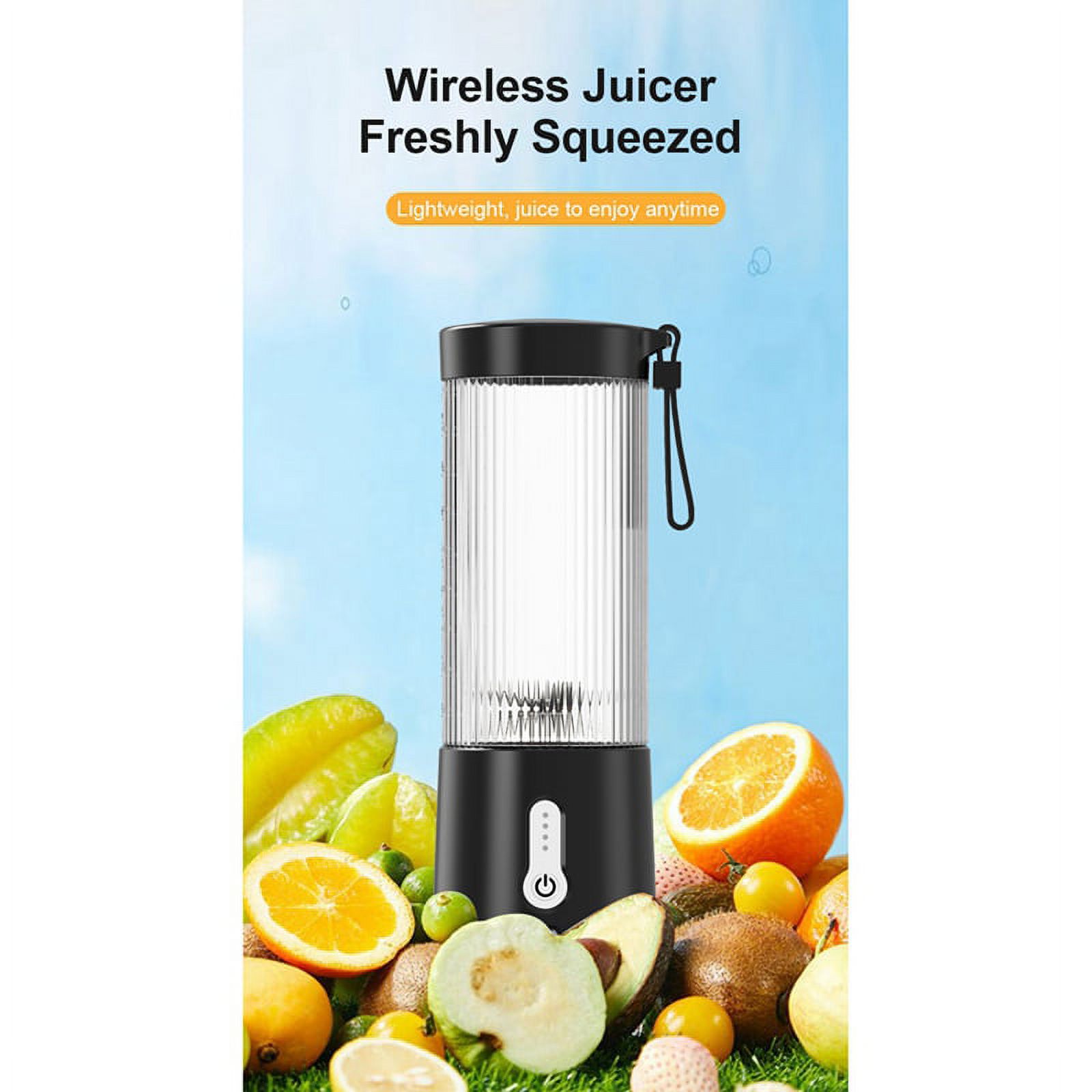 Winyuyby 450ML Rechargeable Mixers Fruit Juicers Mixer 6 Blades