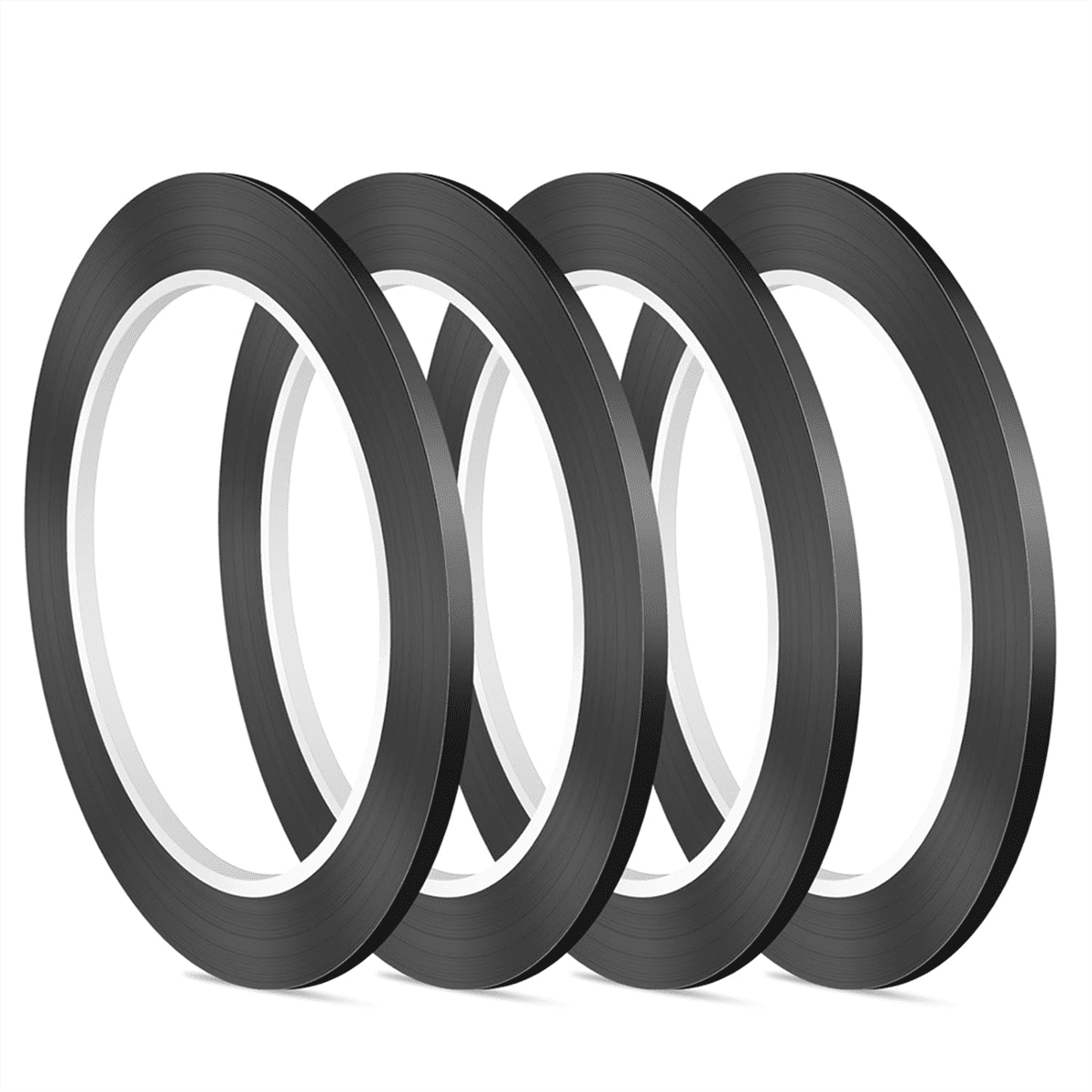 Winyuyby 4PCS Whiteboard Tape, Black Pinstripe Tape, 3 mm Width Pin