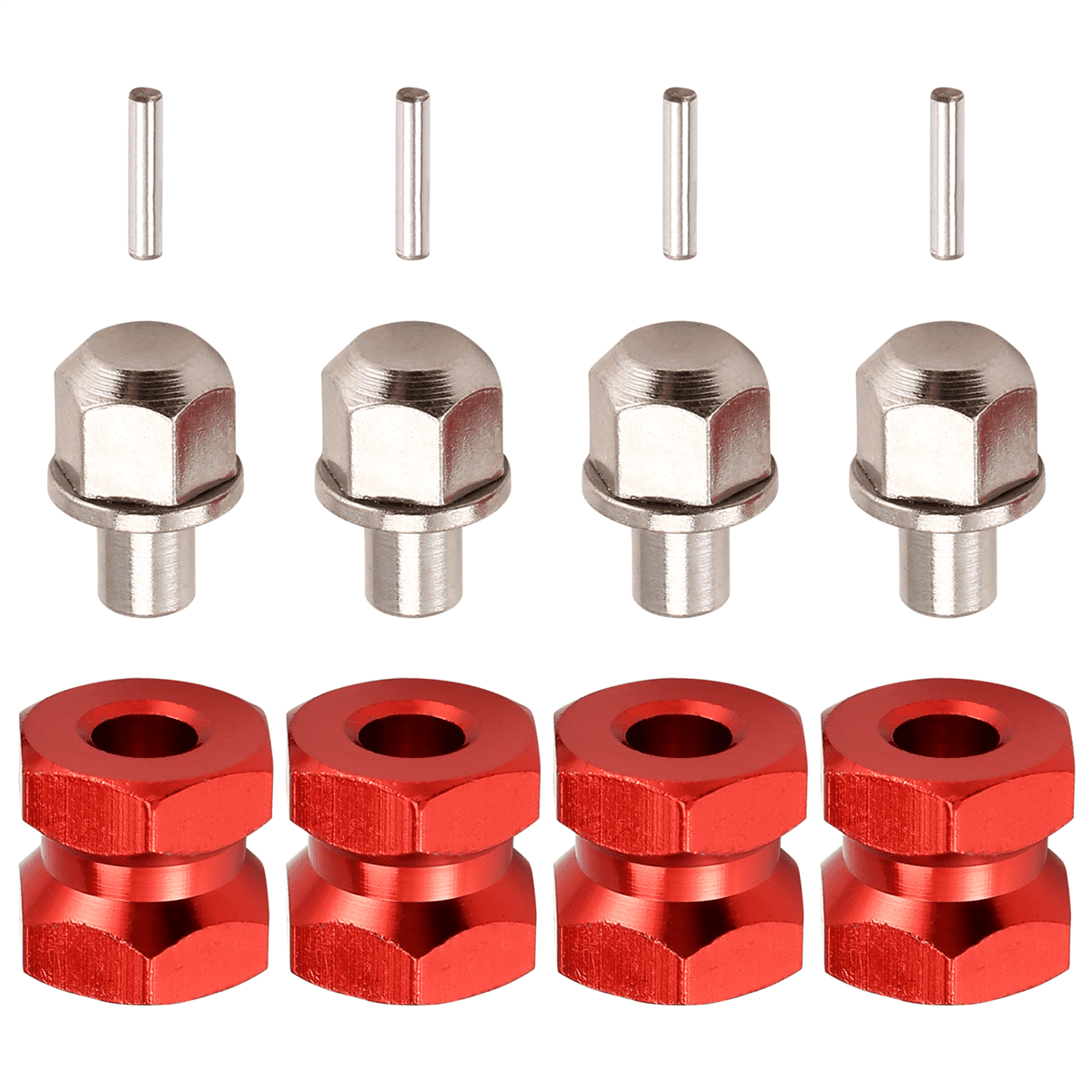 Winyuyby 4pcs 12mm Hex Wheel Hub Drive Adaptor 12mm Extension Combiner