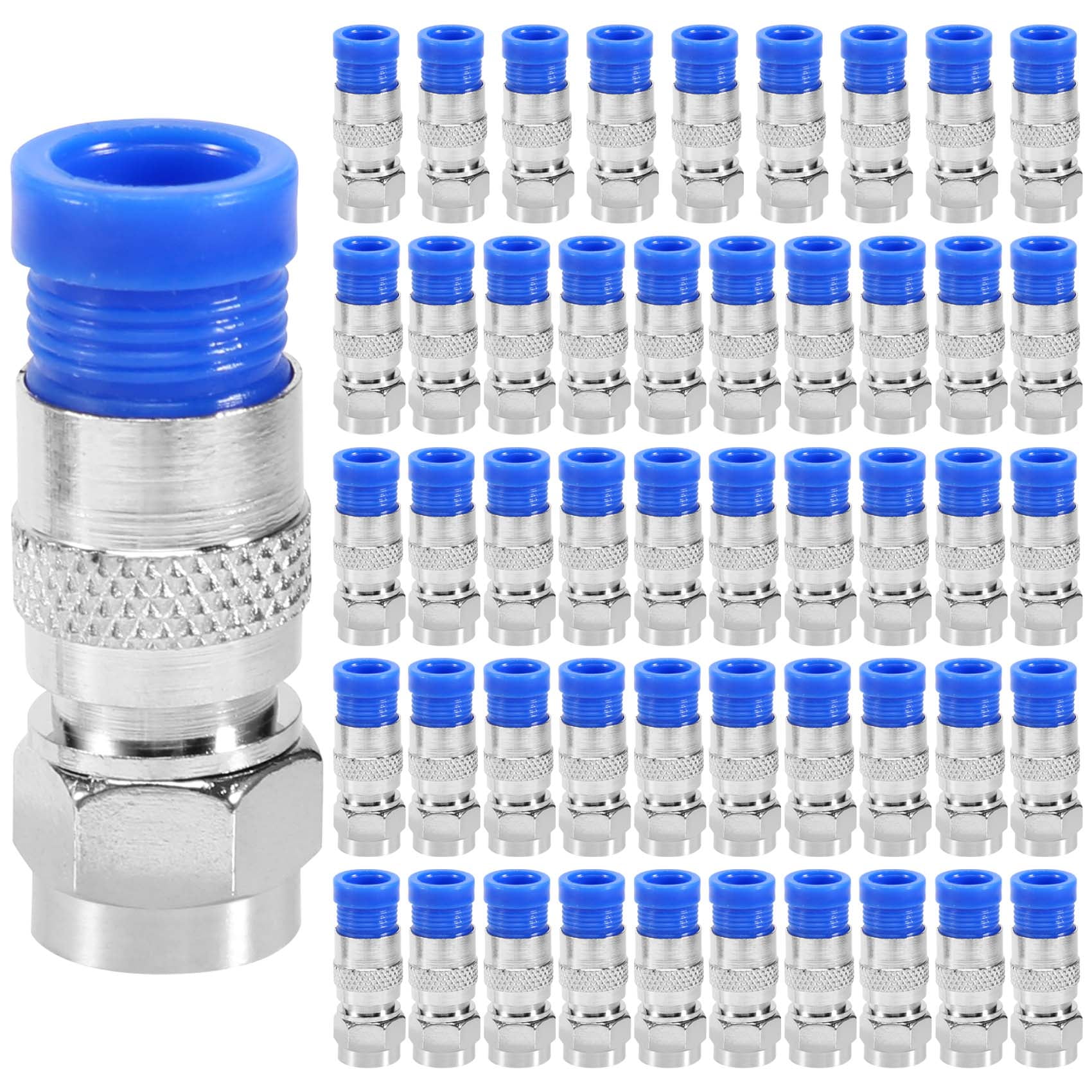 Winyuyby 50PCS RG6 Compression Connectors Coaxial Cable Waterproof