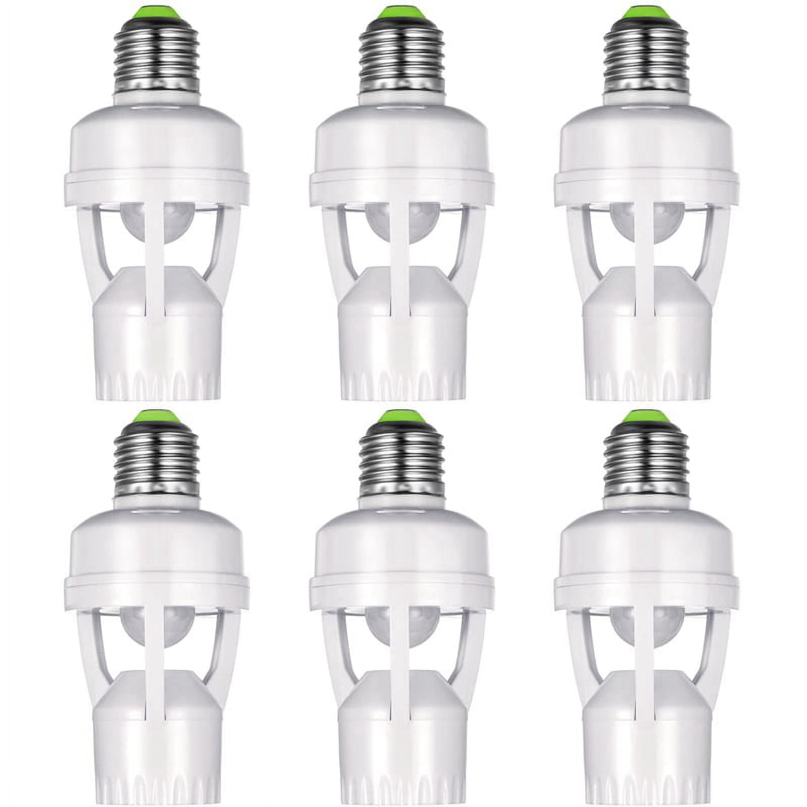 Winyuyby 6 Pieces Motion Sensor Light Socket Smart Screw in Light Bulb Outlet Compatible with