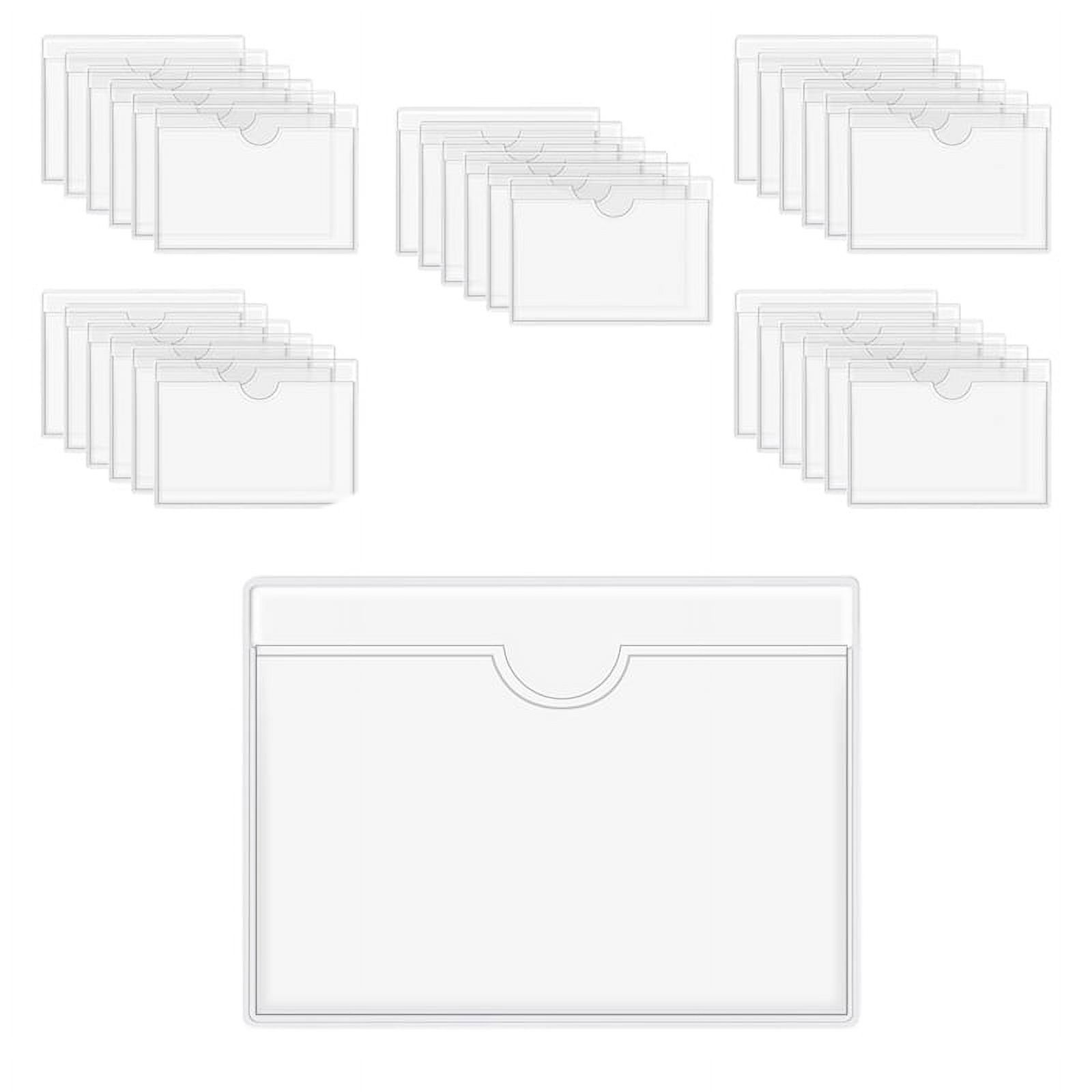 CLine SelfAdhesive Label Holders, Top Load, 1/2 x 3, Clear, 50/Pack