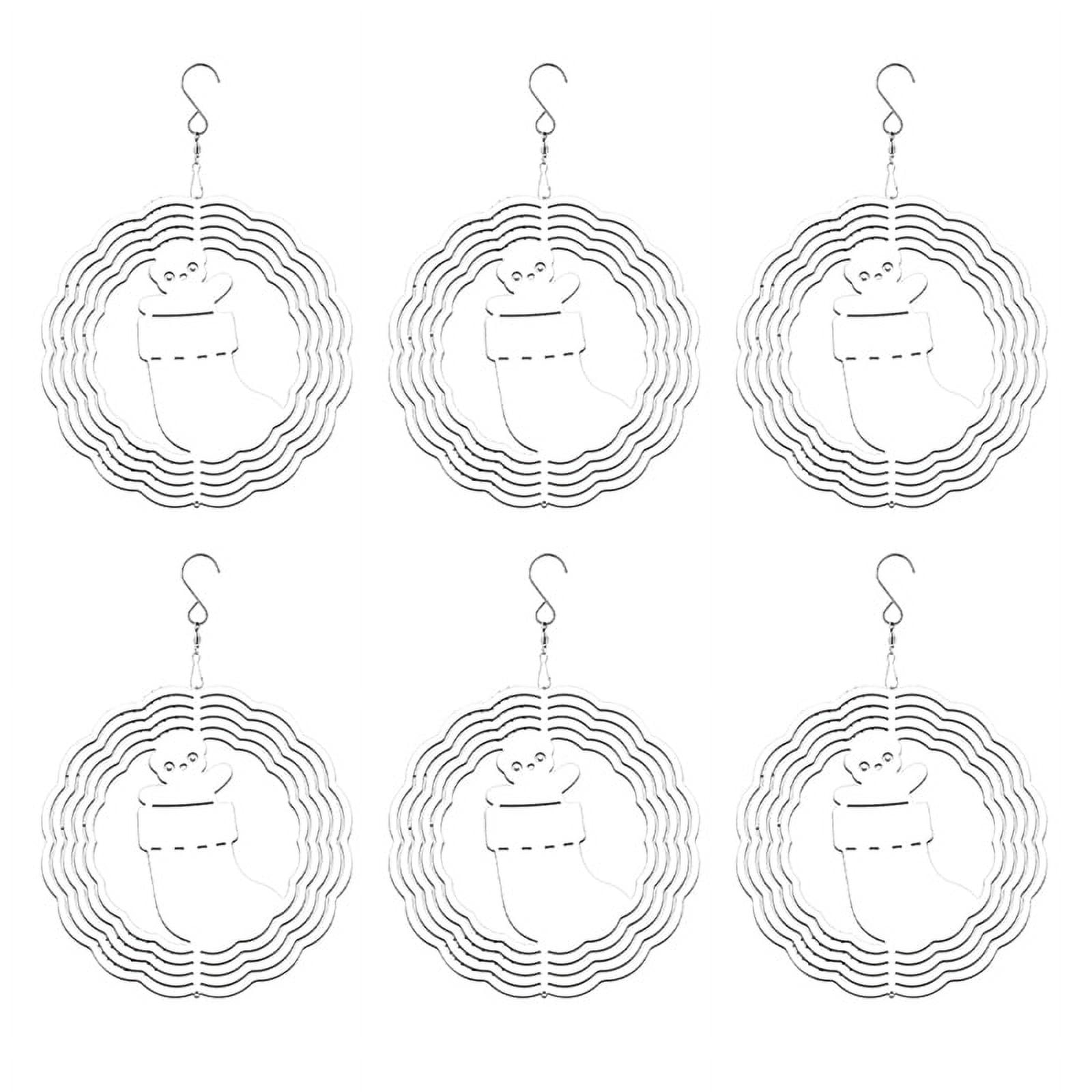 Winyuyby 6Pack 8 Inch Sublimation Wind Spinner Blanks Christmas Socks