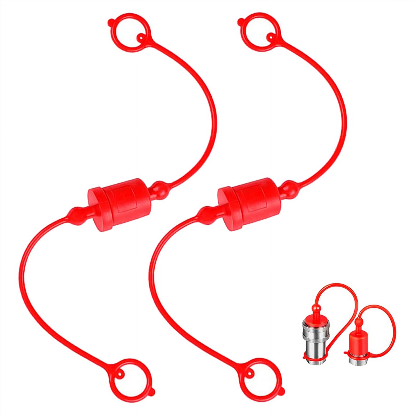Winyuyby A 1/4 Hydraulic Quick Coupler Male Dust Cap and Female Plug