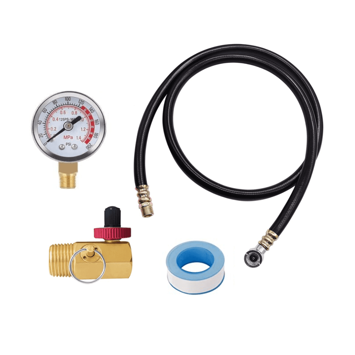 Winyuyby Air Tank Valve Kit with Gauge, Air Tank Repair Kit Come with 2