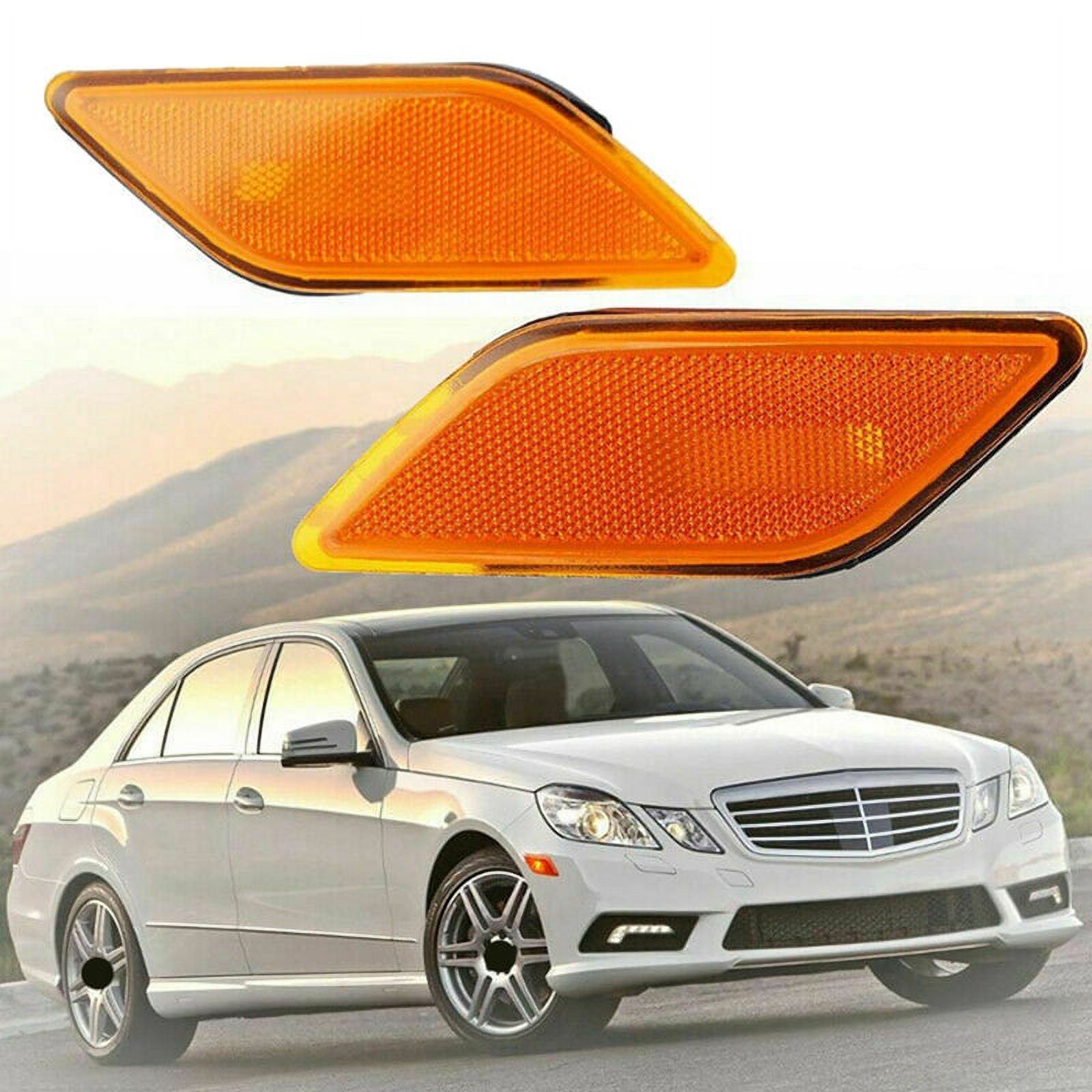 Winyuyby Car Front Side Marker Lights for EClass E350 E550 E63 2010
