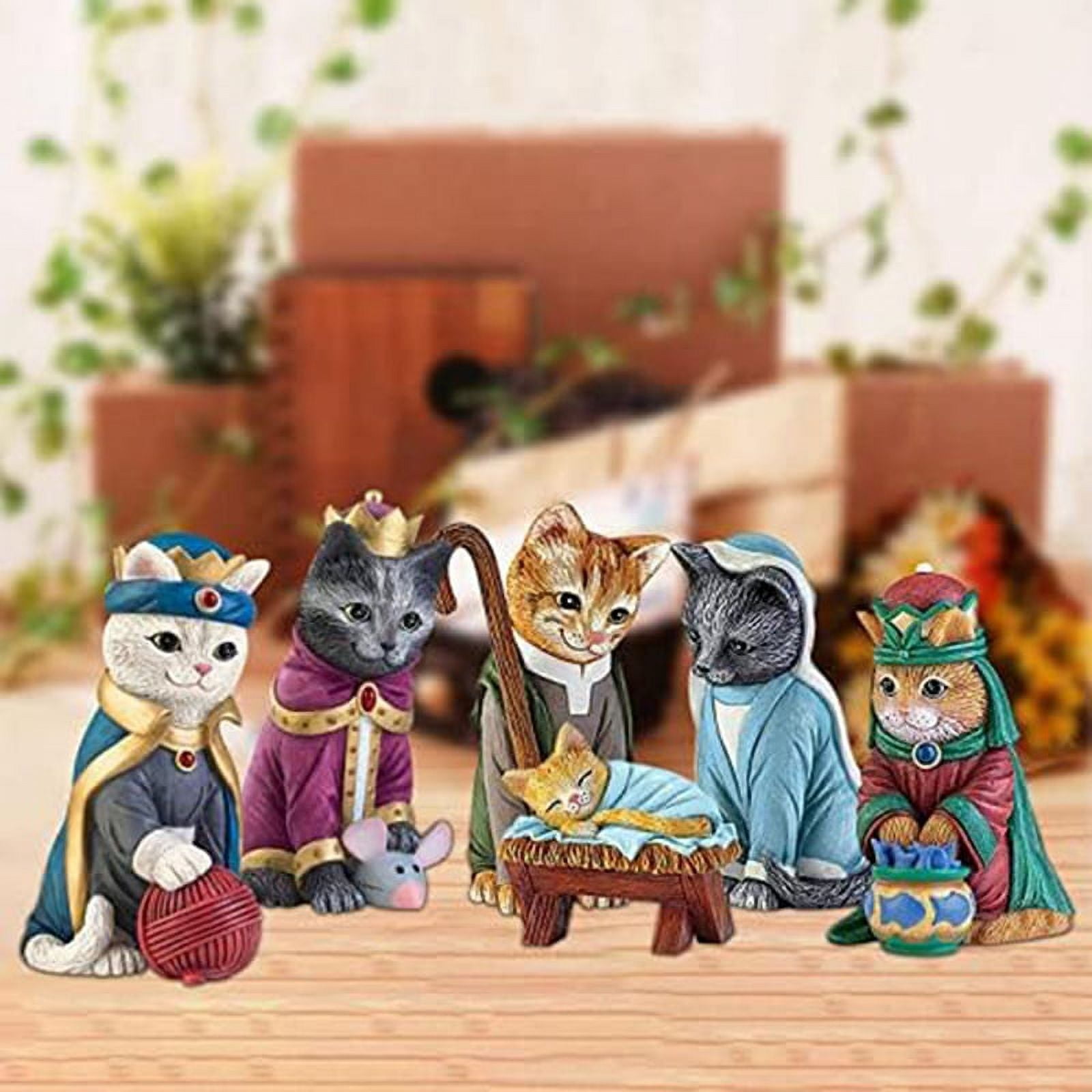 Winyuyby Cats Nativity Scene Indoor Cats Nativity Scene Cats Scene Cats