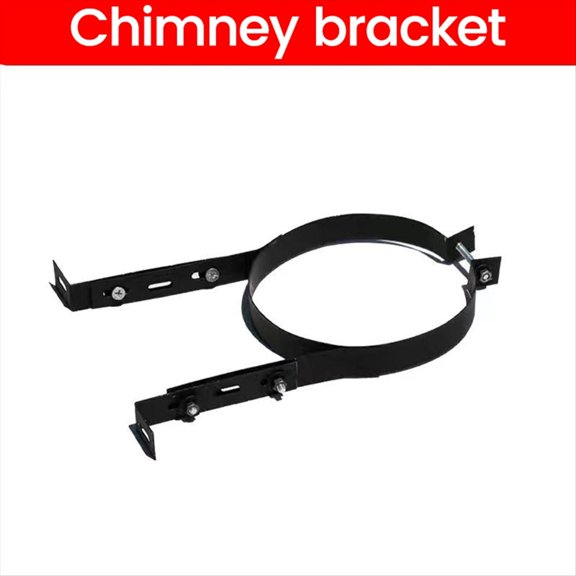 Winyuyby Chimney Pipe Holder Bracket 15CM Stainless Steel Adjustable Wall Support Hanging Fixing Clip Stove Pipe Hanger Accessory