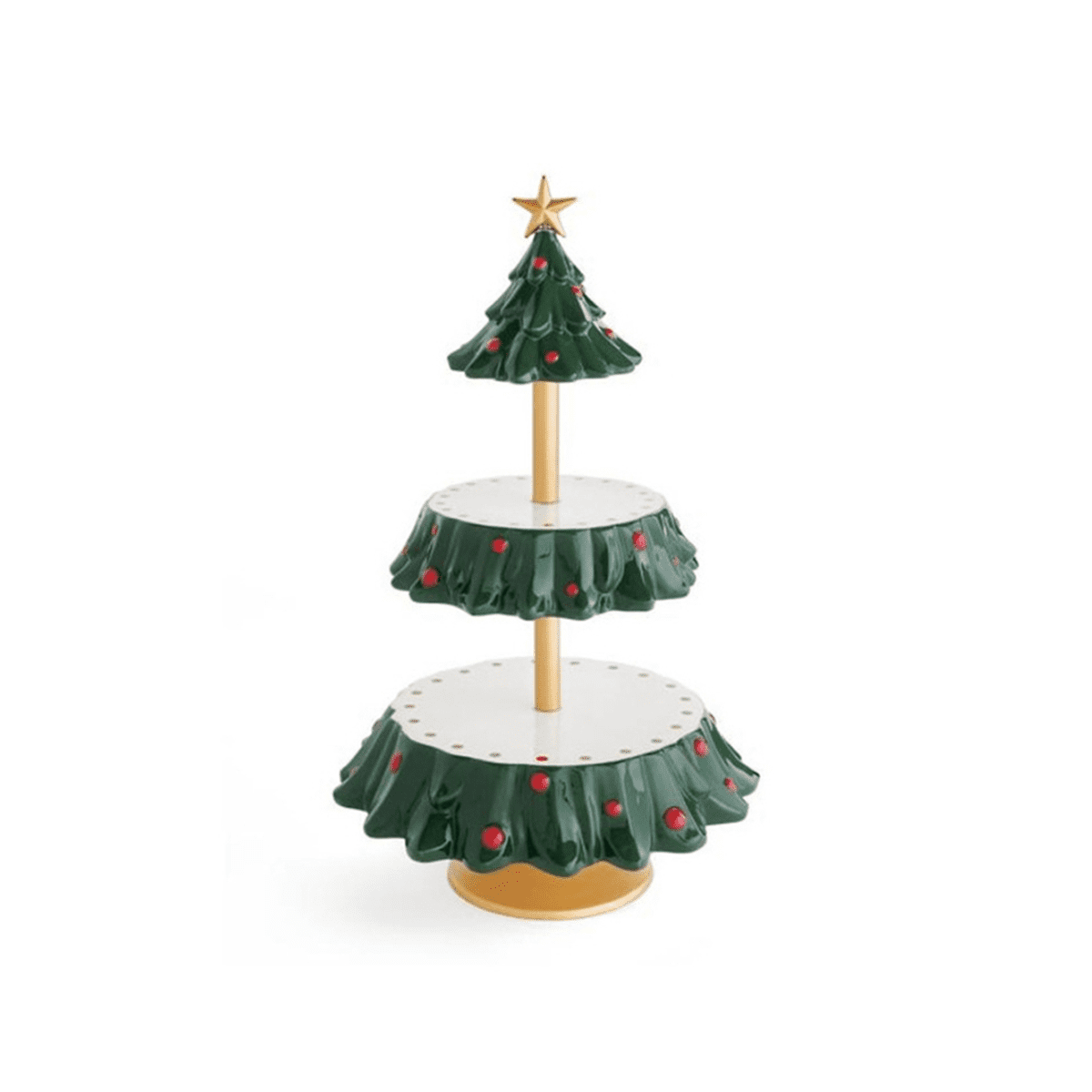Winyuyby Christmas Fruit Plate Tree Dessert Table Food Dispenser